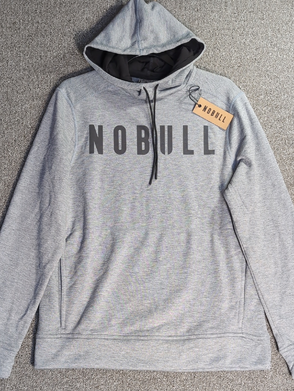 NWT NOBULL Pullover Hoodie - Size Medium in Heather Gray